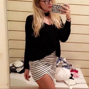 LF striped bodycon skirt